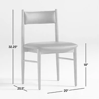 Petrie Barley Ash Black Leather Dining Chair
