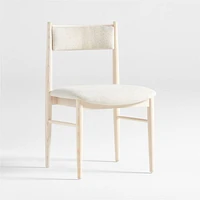 Petrie Bleached Ash Upholstered Dining Chair with Performance Fabric