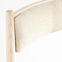 Petrie Bleached Ash Upholstered Dining Chair with Performance Fabric