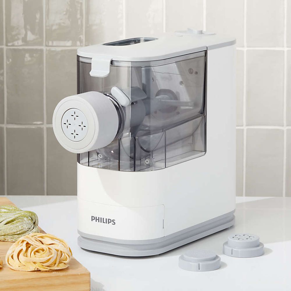 Philips Compact Pasta Maker 4-in-1 Accessory Shape Kit- Pappardelle,  Tagliatelle, Angel Hair and Lasagna, Gray 
