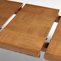 Pierre 82-101" Light Brown Oak Wood Extendable Dining Table