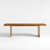 Pierre 82-101" Light Brown Oak Wood Extendable Dining Table