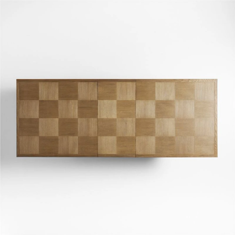 Pierre 82-101" Light Brown Oak Wood Extendable Dining Table