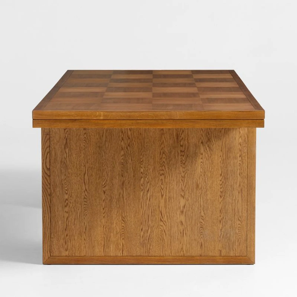 Pierre 82-101" Light Brown Oak Wood Extendable Dining Table