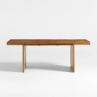 Pierre 82-101" Light Brown Oak Wood Extendable Dining Table