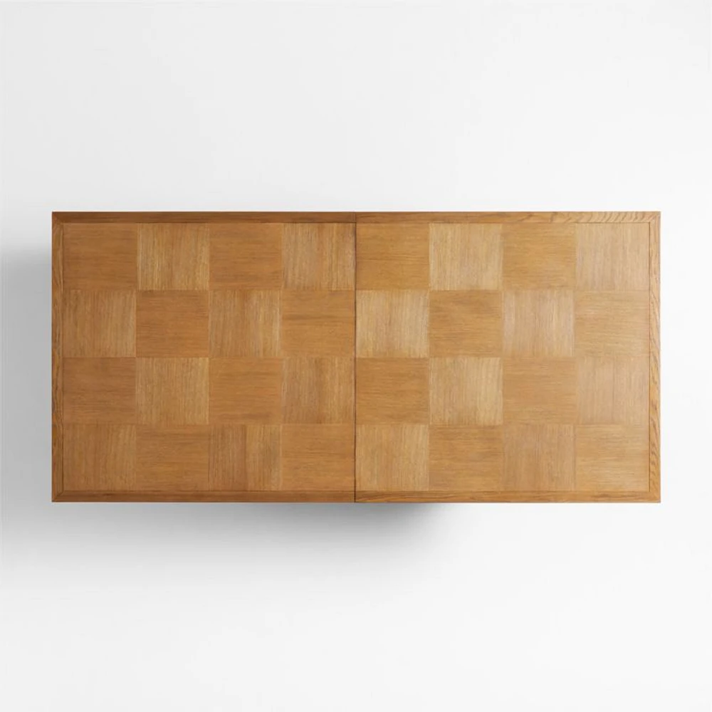 Pierre 82-101" Light Brown Oak Wood Extendable Dining Table