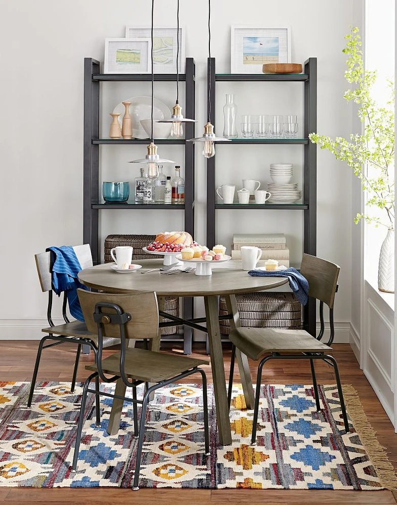 Pilsen Graphite Bookcase with Glass Shelves