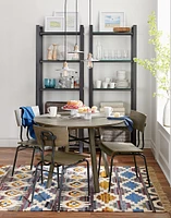 Pilsen Graphite Bookcase with Glass Shelves