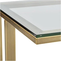 Pilsen Brass Desk with Glass Top