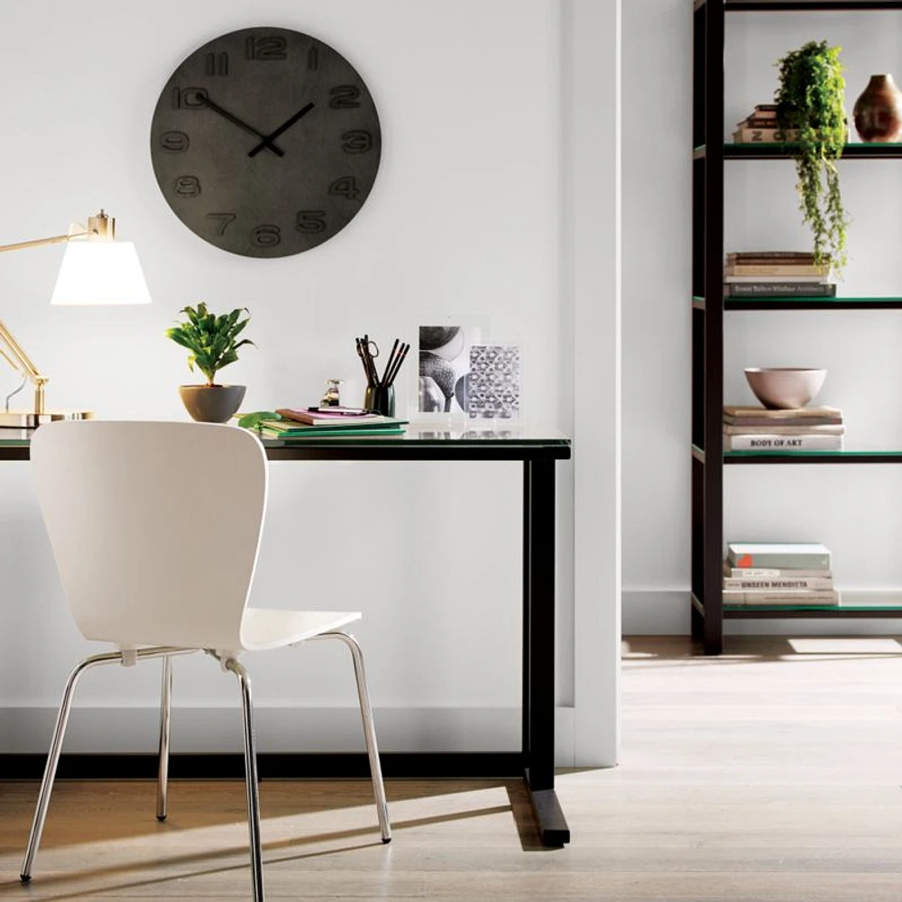 Pilsen Graphite Bookcase with Glass Shelves