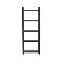 Pilsen Graphite Bookcase with Glass Shelves