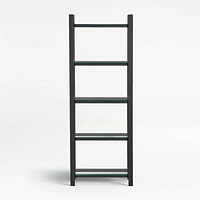 Pilsen Graphite Bookcase with Glass Shelves