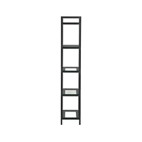 Pilsen Graphite Bookcase with Glass Shelves