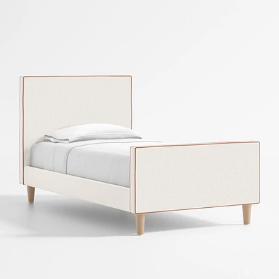 Pipeline Kids Pearl White Twin Upholstered Bed