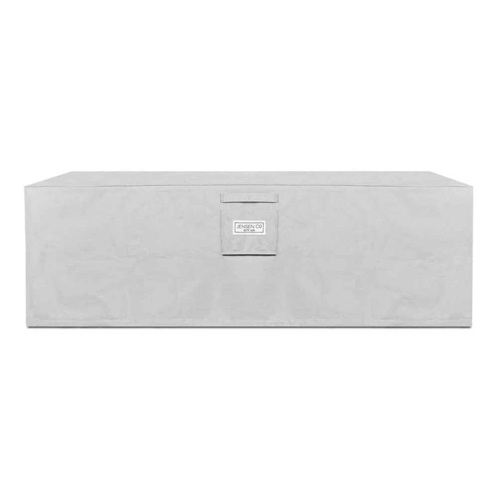 Plateau Stone and Cement Rectangle Outdoor Natural Gas Fire Pit Table