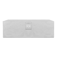 Plateau Stone and Cement Rectangle Outdoor Natural Gas Fire Pit Table