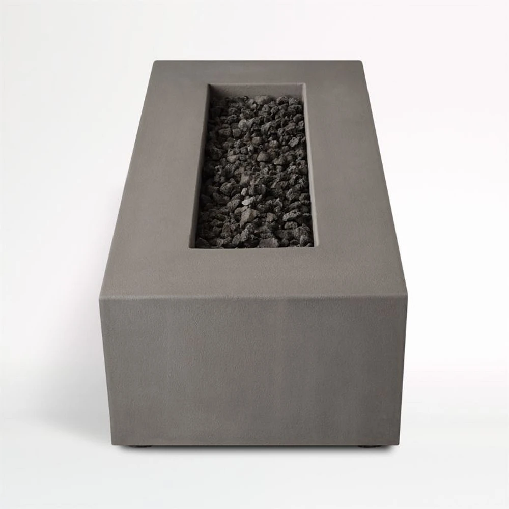 Plateau Rectangle Outdoor Propane Fire Pit Table