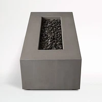 Plateau Rectangle Outdoor Propane Fire Pit Table