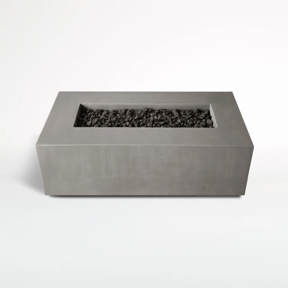 Plateau Rectangle Outdoor Propane Fire Pit Table