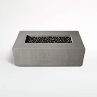 Plateau Rectangle Outdoor Propane Fire Pit Table