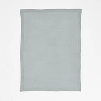 Pointelle Knit Mist Blue Baby Stroller Blanket