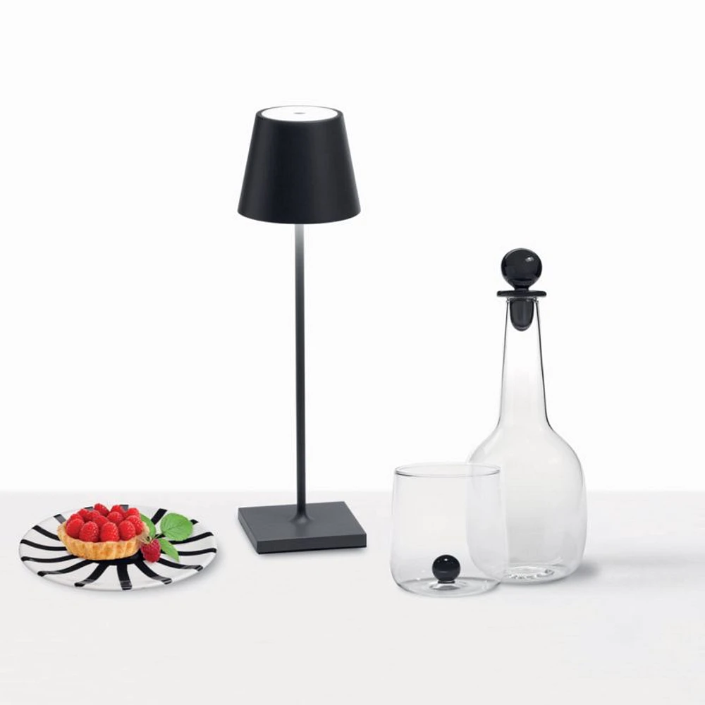 Poldina Pro Dark Metal Table Lamp by Zafferano America 15