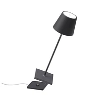 Poldina Pro Dark Metal Table Lamp by Zafferano America 15