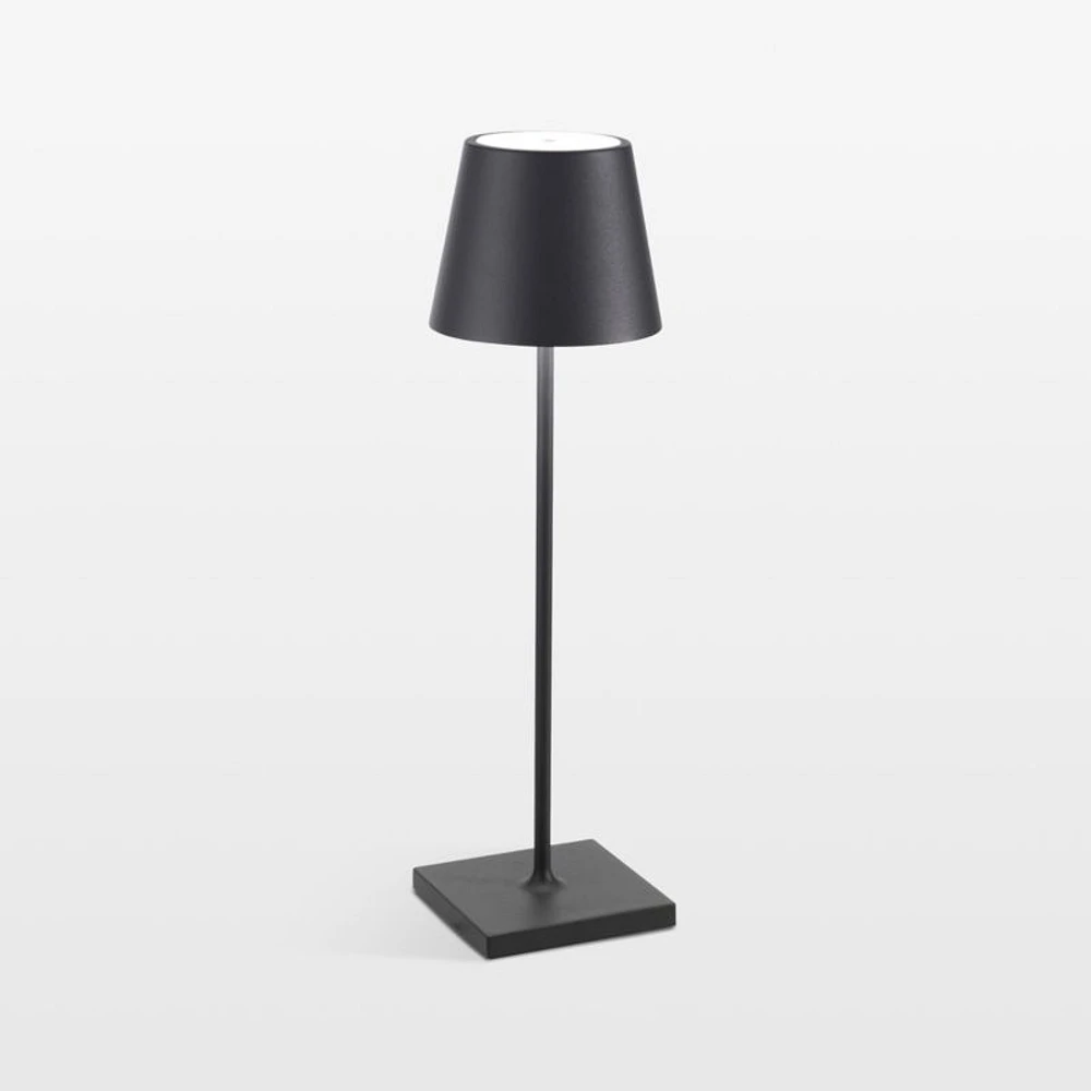 Poldina Pro Dark Metal Table Lamp by Zafferano America 15