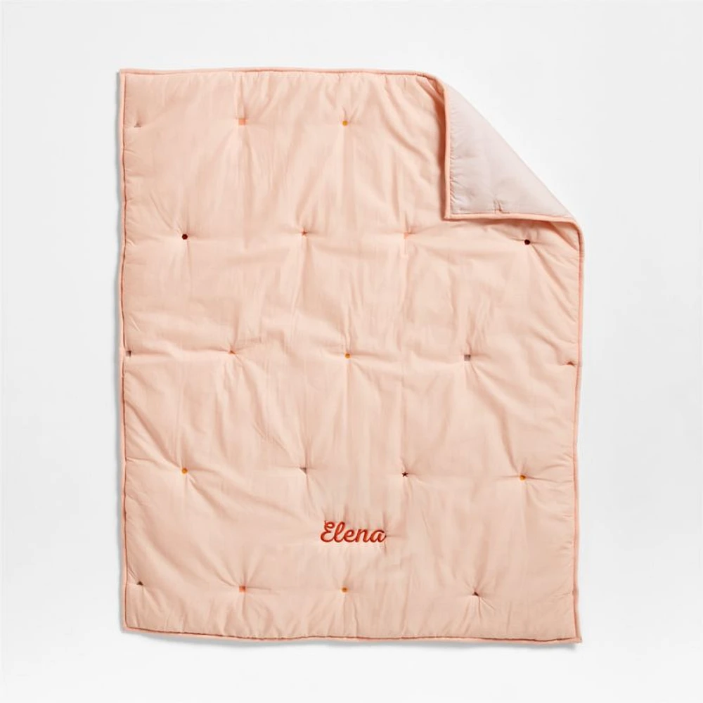 Pop Stitch Elegant Pink Cotton Voile Toddler Comforter