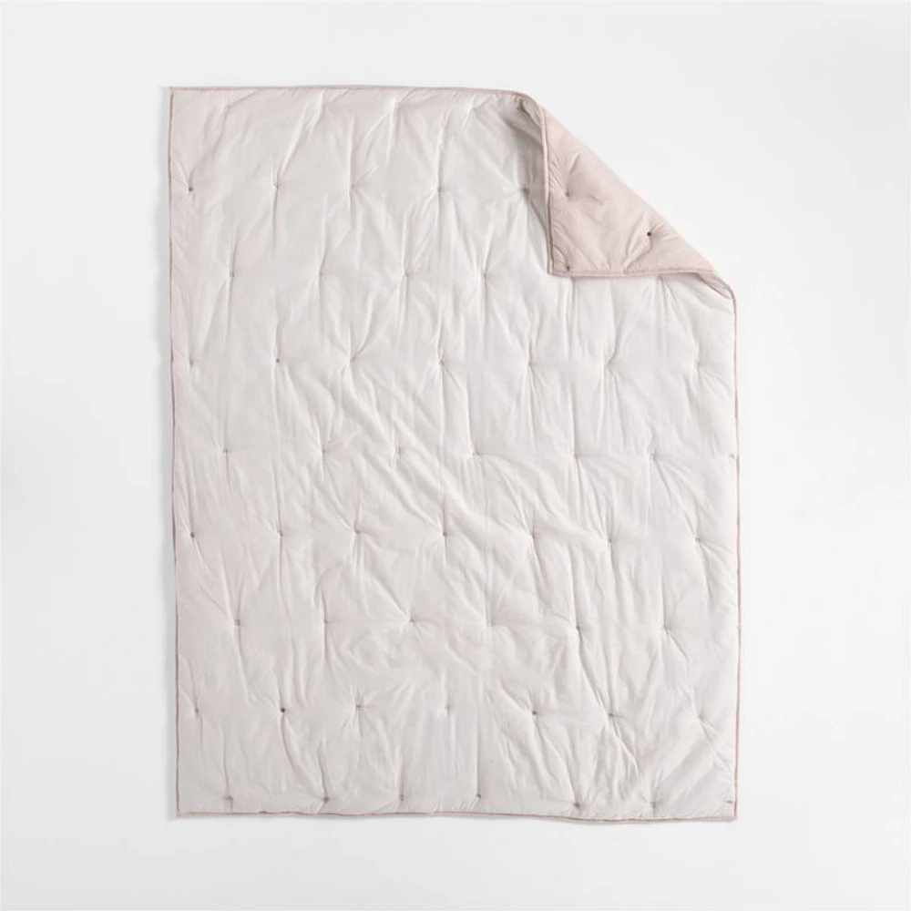 Pop Stitch Elegant Pink Cotton Voile Kids Twin Comforter