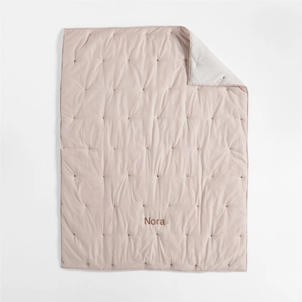 Pop Stitch Elegant Pink Cotton Voile Kids Twin Comforter