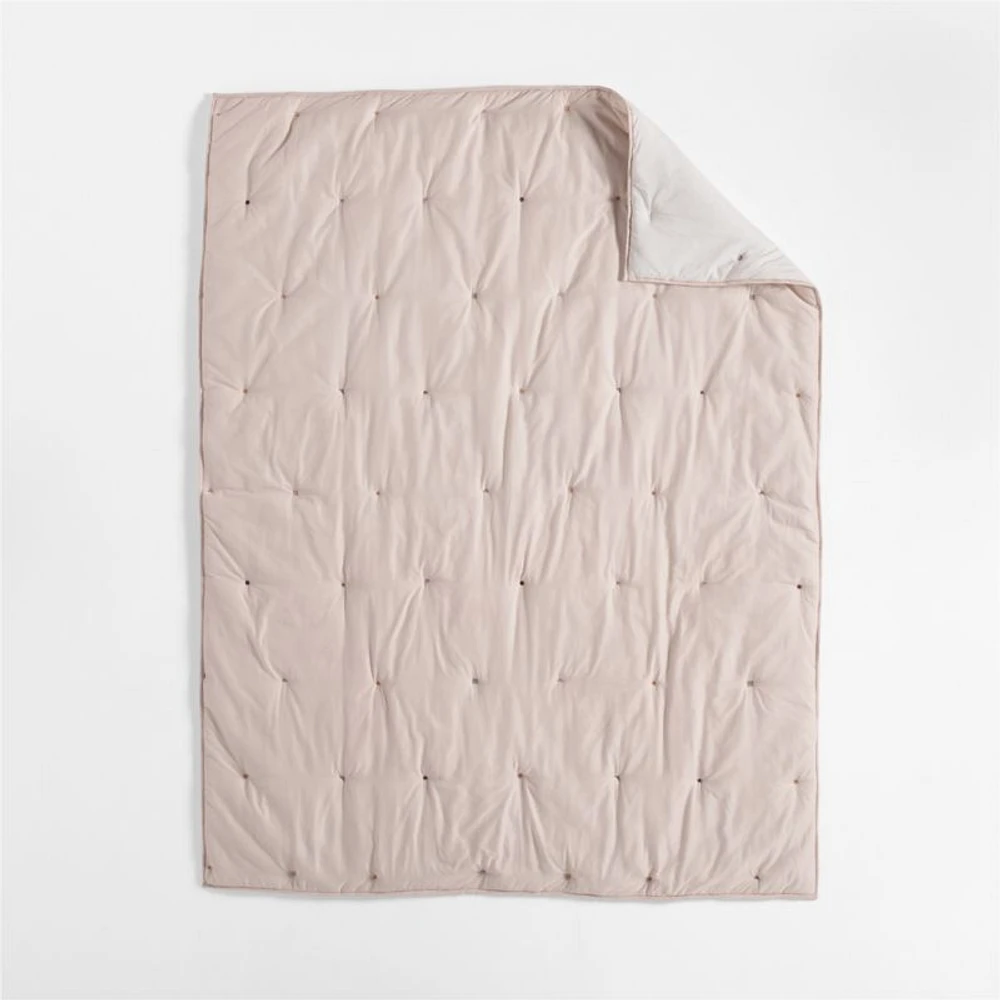 Pop Stitch Elegant Pink Cotton Voile Kids Twin Comforter