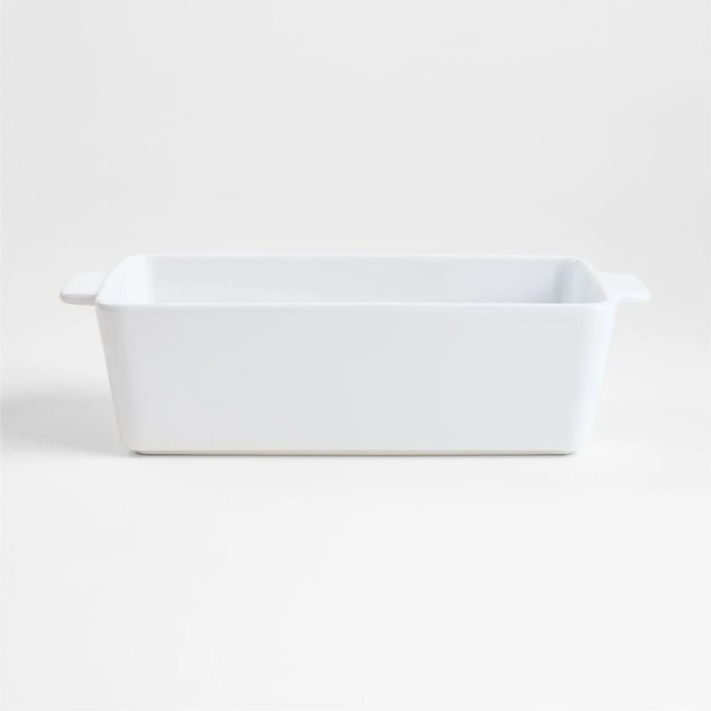 Potluck White Ceramic Loaf Pan