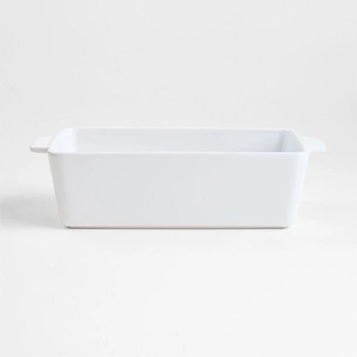 Potluck White Ceramic Loaf Pan