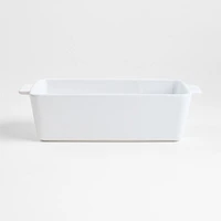 Potluck White Ceramic Loaf Pan