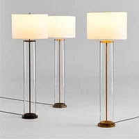 Promenade Black Floor Lamp with White Shade 62"