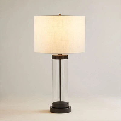 Promenade Small Black Metal Table Lamp with USB Port 27.75"