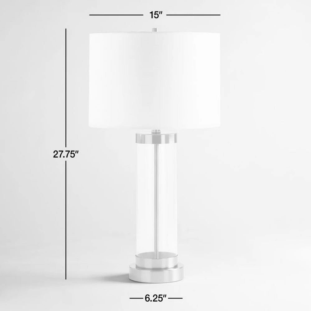 Promenade Small Black Metal Table Lamp with USB Port 27.75"