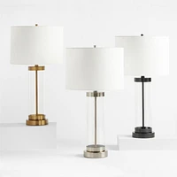 Promenade Small Black Metal Table Lamp with USB Port 27.75"