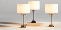 Promenade Small Black Metal Table Lamp with USB Port 27.75"
