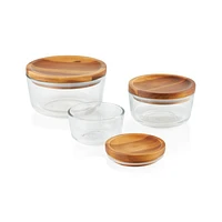 Pyrex ® Wood Lid Storage 6-Piece Set