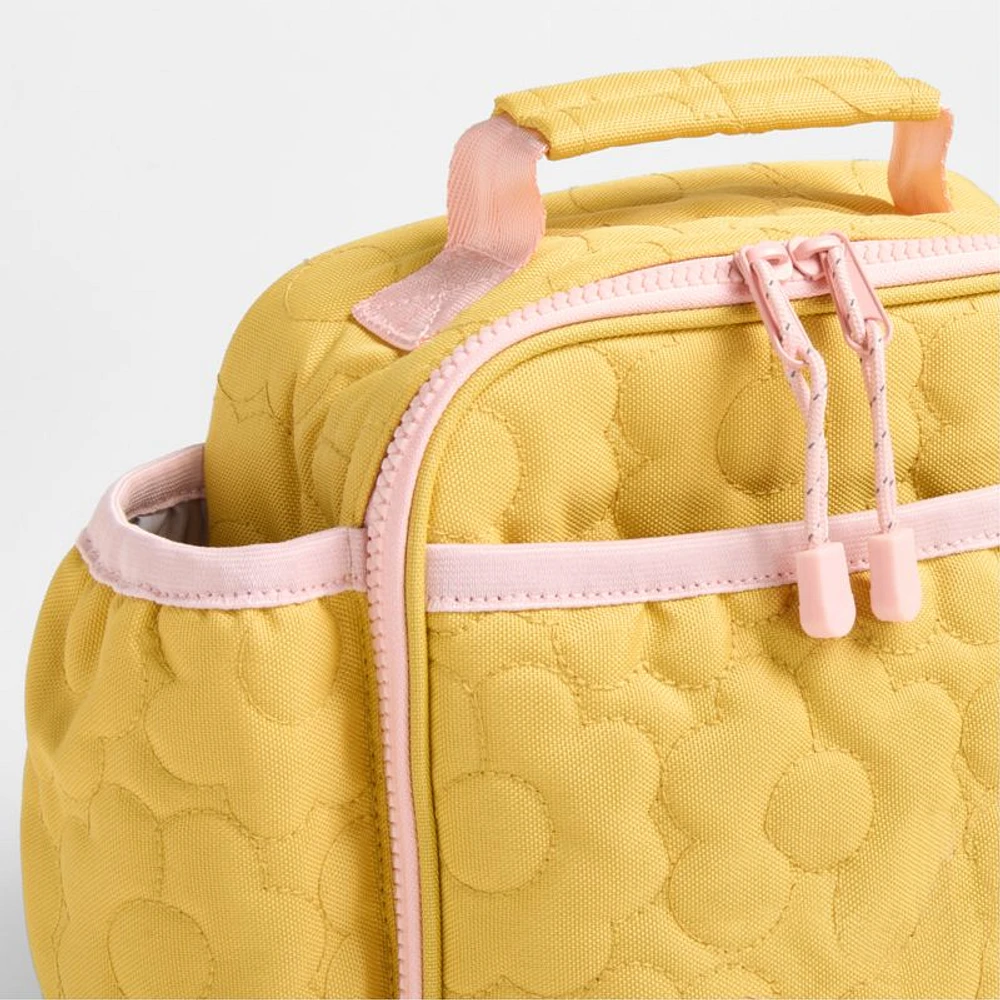 Quilted Yellow Flower Soft Insulated Kids Lunch Box