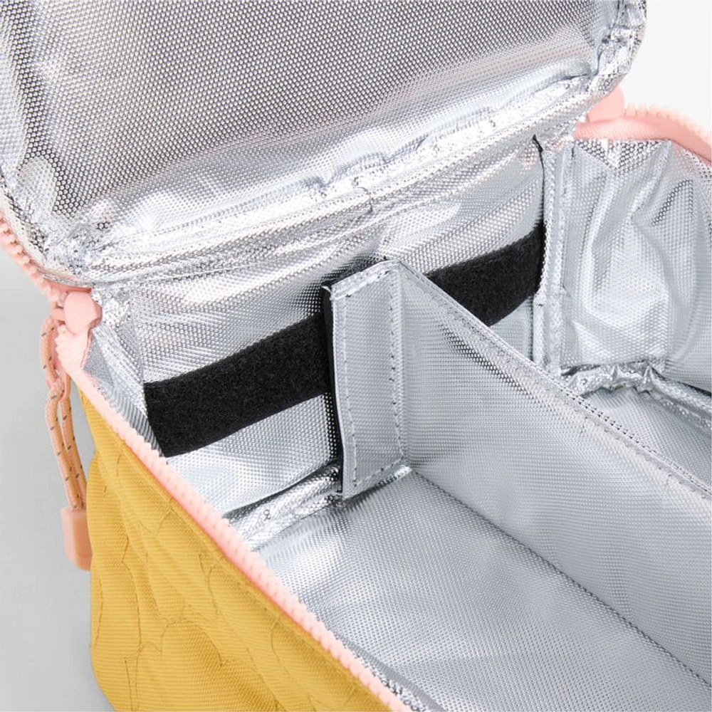 Quilted Yellow Flower Soft Insulated Kids Lunch Box