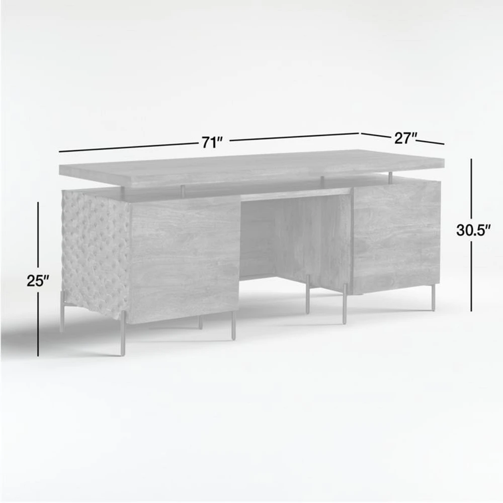 Raffael Carved Wood Executive Desk