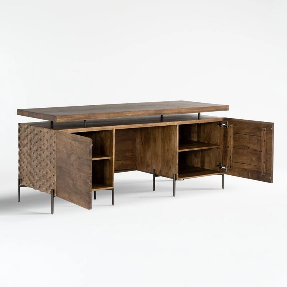 Raffael Carved Wood Executive Desk