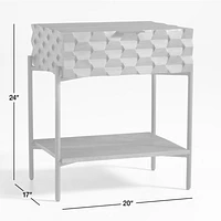 Raffael Carved Wood Nightstand