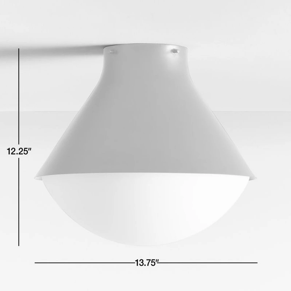 Rainier Brass Conical Flush Mount Light
