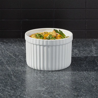 Tall White Porcelain Ramekin