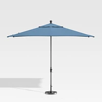 10' Rectangular Sunbrella ® Sapphire Outdoor Patio Umbrella with Black Frame