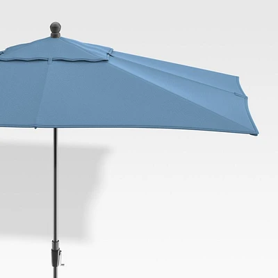 10' Rectangular Sunbrella ® Sapphire Outdoor Patio Umbrella with Black Frame